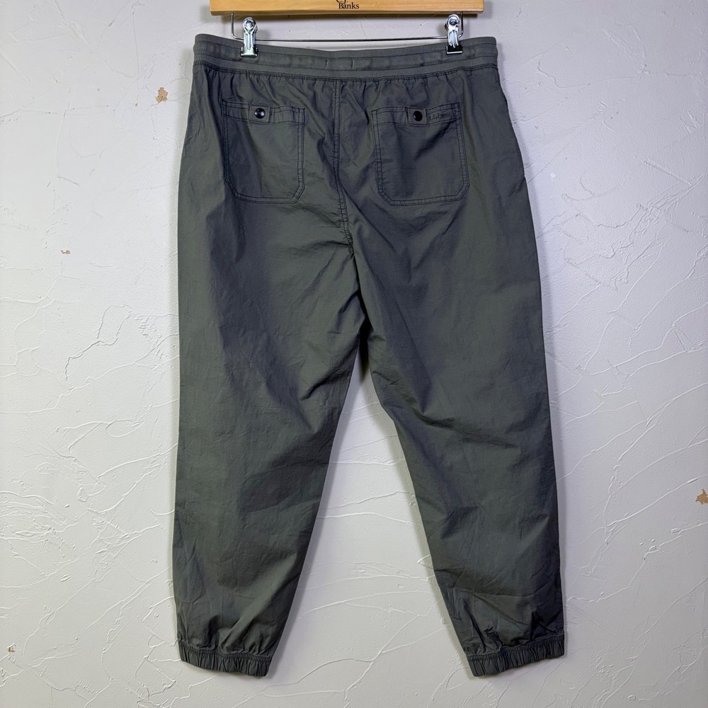 NEW LL Bean Ripstop Jogger Pants Womens Large Dark Taupe Cotton Blend Gorpcore - Picture 2 of 12